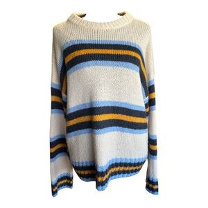 Urban Outfitters | Bobby Boyfriend Striped Crew-Neck Sweater Medium | Y2K Vibes
